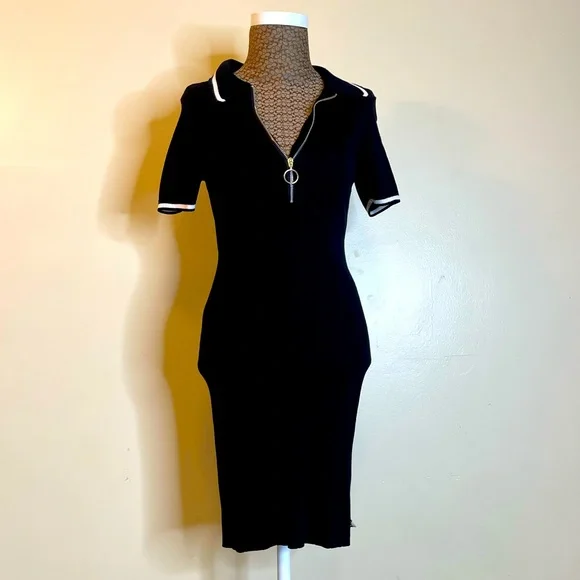 blue strapless linen dress Women size:M Style with sandals for moccasin Edikted Anira Chain Backless